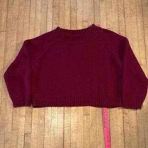 Burgundy Crew Neck Sweater